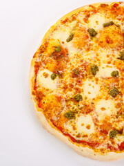 Italian Pizza with mozzarella and pesto