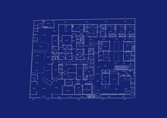 Floor plan designed building on the drawing.