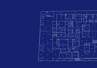 Floor plan designed building on the drawing.