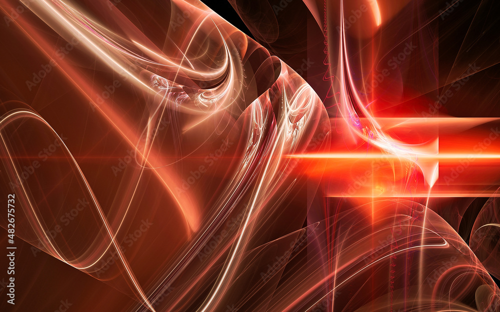 Aufkleber digital illustration abstract image generated fractal background image wallpaper pattern of various 