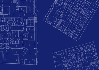 Floor plan designed building on the drawing.
