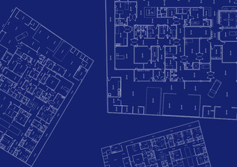 Floor plan designed building on the drawing.