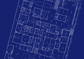 Floor plan designed building on the drawing.