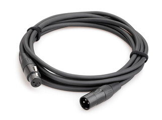 xlr cable path isolated on white