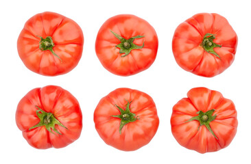 pink tomato path isolated on white