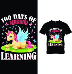 100th days of magical learning...t-shirt design