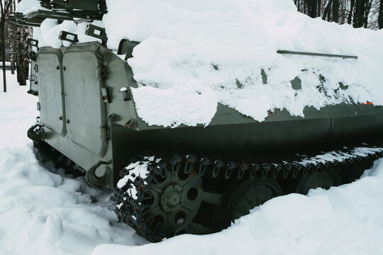 tank in snow
