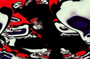 Digital abstract graphic artwork. Vibrant glitch texture. Artwork with deconstructed shapes and graphics elements.