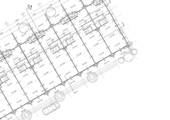 Floor plan designed building on the drawing.