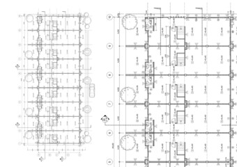 Floor plan designed building on the drawing.