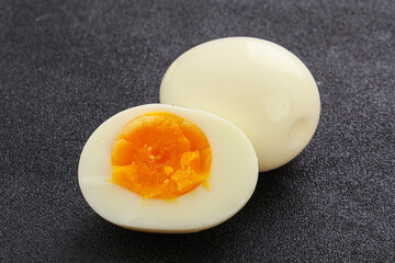 Boiled chicken egg for breakfast