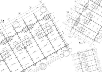 Floor plan designed building on the drawing.