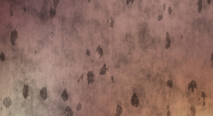 Distressed and dirty pattern on a gothic wall. Colorful damaged template with stains. Texture and elements for your design. Grungy wallpaper. Grunge background.