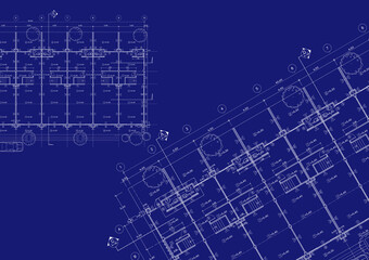 Floor plan designed building on the drawing.