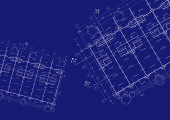 Floor plan designed building on the drawing.