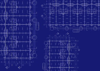 Floor plan designed building on the drawing.