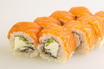 Japanese tradtional roll with salmon