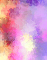 Painted composition with vibrant brush strokes. Textured colorful painting. Paint brushed wallpaper.