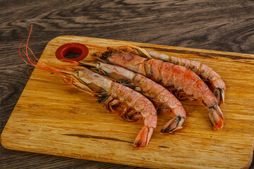 Tasty big Langoustine over the board