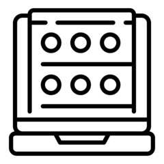 Exam icon outline vector. Online test. Digital school