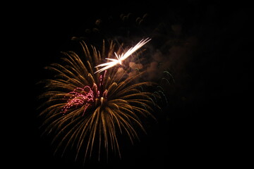fireworks in the night sky