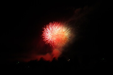 fireworks in the night sky