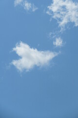 blue sky with heart shaped cloud
