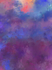 Abstract background of colorful brush strokes. Brushed vibrant wallpaper. Painted artistic creation. Unique and creative illustration.
