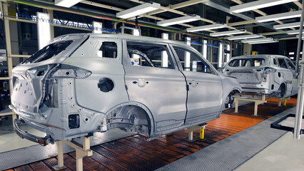 Car manufacturing plant, a line for the elimination of body defects