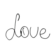 doodle inscription love