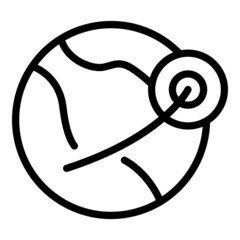 Tourism world icon outline vector. Around travel. Map business