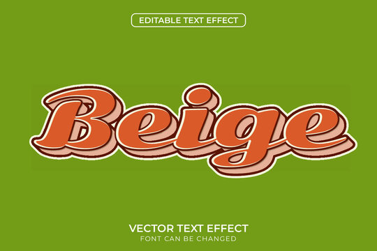 Beige Text Effect