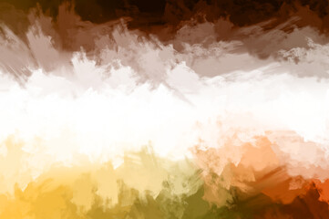 2D illustration of colorful brush strokes. Decorative texture painting. Vibrant paint pattern backdrop.