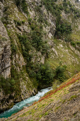 Fototapeta na wymiar Ruta del Cares trail nature landscape in Picos de Europa national park, Spain