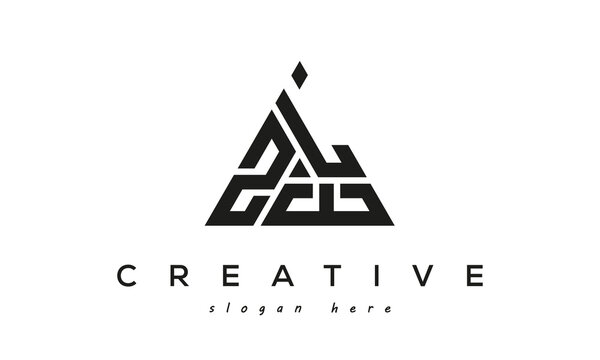 ZLE creative tringle three letters logo design
