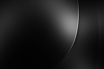 Black curvy pattern surface. 3d illustration. Abstract futuristic background. Minimalist geometric cover design. Warped black stripes. Luxury relief texture wallpaper. Elegant backdrop.