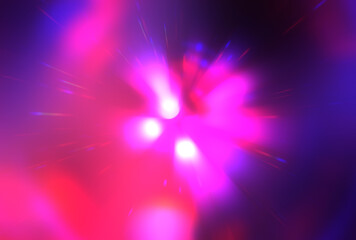 Fototapeta premium Glossy vibrant and colorful wallpaper. Light explosion star with glowing particles and lines. Beautiful abstract rays background.