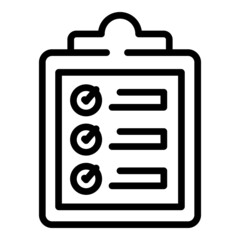 Fototapeta premium Clipboard inventory icon outline vector. Digital control. Product system