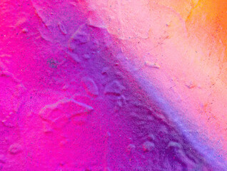 Beautiful bright colorful street art graffiti background. Abstract creative spray drawing fashion colors on the walls of the city. Urban Culture gradient texture, copyspace backdrop