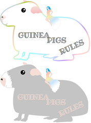 Rider girl guinea pig gradient