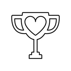 Love Trophy Logo Icon Design