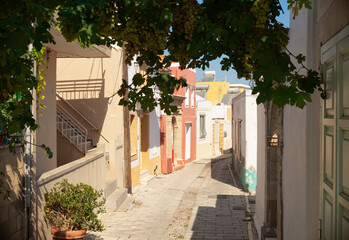 Fototapeta na wymiar Traditional housing in Koskinou Rhodes Greece