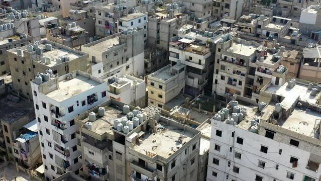 poor arabic city drone