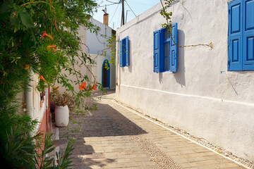 Fototapeta na wymiar Traditional housing in Koskinou Rhodes Greece