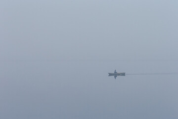 Boat in fog