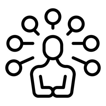 Opinion leader icon outline vector. Kol key. Media marketing