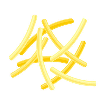 Filini vermicelles dry pasta. Italian restaurant menu design vector illustration