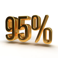 95 percent special offer discount background for social media Promotion poster. 3d rendering