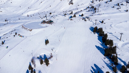 The famous skking area Obertauern in Salzburg, Austria on a beautiful winter day