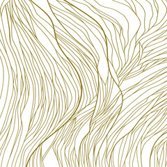 Abstract background with organic pattern of fine tangled lines. Hand drawn vector illustration. Flat color design, easy to recolor.